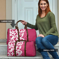 Breast Cancer Awareness Maori Travel Bag Koru Kowhaiwhai - Polynesian Pride