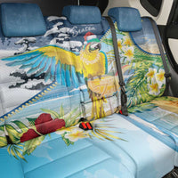 Funny Tropical Christmas Back Car Seat Cover Tis The Season To Get Tipsy