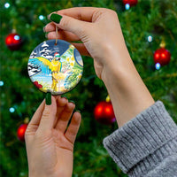 Funny Tropical Christmas Ceramic Ornament Tis The Season To Get Tipsy LT7 - Polynesian Pride