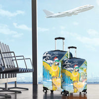 Funny Tropical Christmas Luggage Cover Tis The Season To Get Tipsy