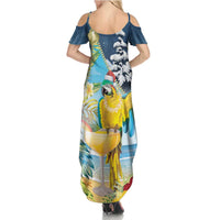 Funny Tropical Christmas Summer Maxi Dress Tis The Season To Get Tipsy LT7 - Polynesian Pride