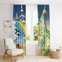 Funny Tropical Christmas Window Curtain Tis The Season To Get Tipsy LT7 - Polynesian Pride