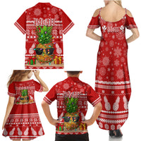 Hawaii Pineapple Christmas Family Matching Summer Maxi Dress and Hawaiian Shirt Mele Kalikimaka LT7 - Polynesian Pride