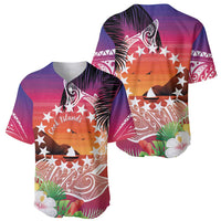 Kia Orana Cook Islands Baseball Jersey Sunset Dream