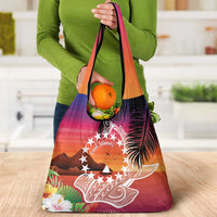 Kia Orana Cook Islands Grocery Bag Sunset Dream LT7 - Polynesian Pride