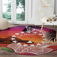Kia Orana Cook Islands Round Carpet Sunset Dream