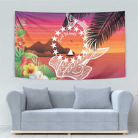 Kia Orana Cook Islands Tapestry Sunset Dream