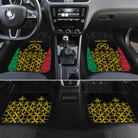 Vanuatu Indipendens Dei Car Mats Tribal Sand Drawing LT7 Set 4pcs Colorful - Polynesian Pride