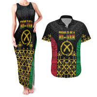 Vanuatu Indipendens Dei Couples Matching Tank Maxi Dress and Hawaiian Shirt Tribal Sand Drawing LT7 Colorful - Polynesian Pride