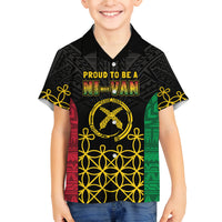 Vanuatu Indipendens Dei Family Matching Puletasi and Hawaiian Shirt Tribal Sand Drawing LT7 Son's Shirt Colorful - Polynesian Pride
