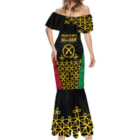 Vanuatu Indipendens Dei Mermaid Dress Tribal Sand Drawing LT7 - Polynesian Pride