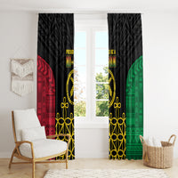 Vanuatu Indipendens Dei Window Curtain Tribal Sand Drawing LT7 - Polynesian Pride