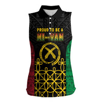 Vanuatu Indipendens Dei Women Sleeveless Polo Shirt Tribal Sand Drawing