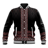 Maori Taniko Patterns Baseball Jacket Brown Niho Taniwha Mix Paatiki Motifs LT7 Unisex Brown - Polynesian Pride