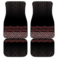 Maori Taniko Patterns Car Mats Brown Niho Taniwha Mix Paatiki Motifs LT7 - Polynesian Pride