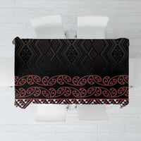 Maori Taniko Patterns Tablecloth Brown Niho Taniwha Mix Paatiki Motifs LT7 Brown - Polynesian Pride