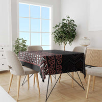Maori Taniko Patterns Tablecloth Brown Niho Taniwha Mix Paatiki Motifs LT7 - Polynesian Pride