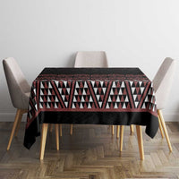 Maori Taniko Patterns Tablecloth Brown Niho Taniwha Mix Paatiki Motifs LT7 - Polynesian Pride
