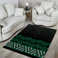 Maori Taniko Patterns Area Rug Pounamu Niho Taniwha Mix Paatiki Motifs