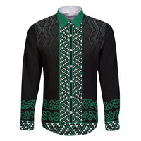 Maori Taniko Patterns Family Matching Tank Maxi Dress and Hawaiian Shirt Pounamu Niho Taniwha Mix Paatiki Motifs