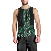 Maori Taniko Patterns Men Tank Top Pounamu Niho Taniwha Mix Paatiki Motifs LT7 - Polynesian Pride