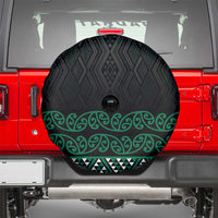 Maori Taniko Patterns Spare Tire Cover Pounamu Niho Taniwha Mix Paatiki Motifs