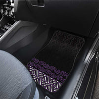 Maori Taniko Patterns Car Mats Purple Niho Taniwha Mix Paatiki Motifs LT7 - Polynesian Pride
