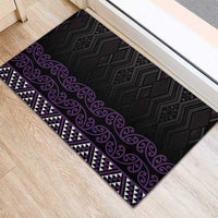 Maori Taniko Patterns Rubber Doormat Purple Niho Taniwha Mix Paatiki Motifs LT7 - Polynesian Pride