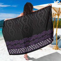Maori Taniko Patterns Sarong Purple Niho Taniwha Mix Paatiki Motifs