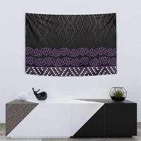 Maori Taniko Patterns Tapestry Purple Niho Taniwha Mix Paatiki Motifs
