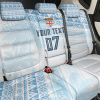 Fiji Rugby Custom Kaiviti Masi Back Car Seat Cover Turquoise - Polynesian Pride