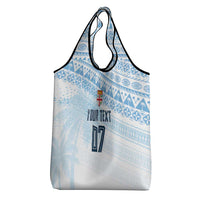 Fiji Rugby Custom Kaiviti Masi Grocery Bag Turquoise - Polynesian Pride