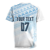Fiji Rugby Custom Kaiviti Masi Rugby Jersey Turquoise - Polynesian Pride