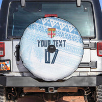 Fiji Rugby Custom Kaiviti Masi Spare Tire Cover Turquoise - Polynesian Pride