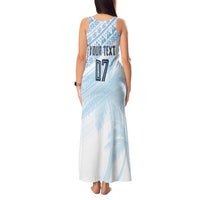 Fiji Rugby Custom Kaiviti Masi Tank Maxi Dress Turquoise - Polynesian Pride