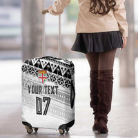 Fiji Rugby Custom Kaiviti Masi Luggage Cover Black - Polynesian Pride