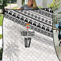 Fiji Rugby Custom Kaiviti Masi Quilt Black - Polynesian Pride