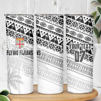 Fiji Rugby Custom Kaiviti Masi Skinny Tumbler Black - Polynesian Pride