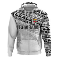 Fiji Rugby Custom Kaiviti Masi Zip Hoodie Black LT7 Zip Hoodie Black - Polynesian Pride