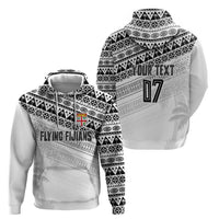 Fiji Rugby Custom Kaiviti Masi Zip Hoodie Black LT7 - Polynesian Pride
