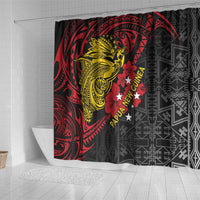Papua New Guinea 49th Independence Day Shower Curtain Motuan Revareva Bird-of-Paradise