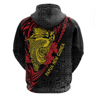 Papua New Guinea 49th Independence Day Zip Hoodie Motuan Revareva Bird-of-Paradise