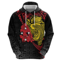 Papua New Guinea 49th Independence Day Zip Hoodie Motuan Revareva Bird-of-Paradise