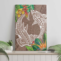 Polynesia Canvas Wall Art Sharks Duo Tropical Brown LT7 - Polynesian Pride