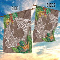 Polynesia Garden Flag Sharks Duo Tropical Brown LT7 - Polynesian Pride
