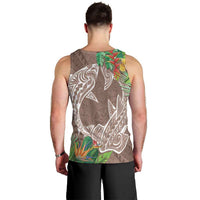 Polynesia Men Tank Top Sharks Duo Tropical Brown LT7 - Polynesian Pride