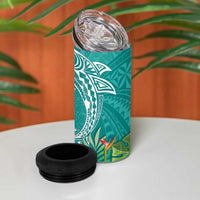 Polynesia 4 in 1 Can Cooler Tumbler Sharks Duo Tropical Teal LT7 - Polynesian Pride