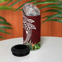 Polynesia 4 in 1 Can Cooler Tumbler Sharks Duo Tropical Oxblood LT7 - Polynesian Pride
