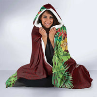 Polynesia Hooded Blanket Sharks Duo Tropical Oxblood LT7 - Polynesian Pride