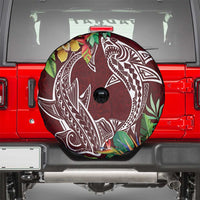 Polynesia Spare Tire Cover Sharks Duo Tropical Oxblood LT7 - Polynesian Pride